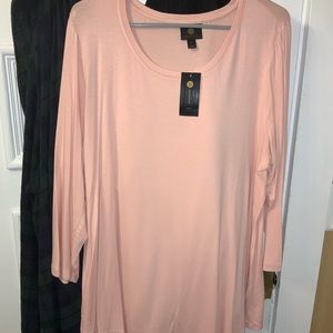 NWT JM COLLECTION woman’s top.  3/4 length sleeve.  Size 2X.